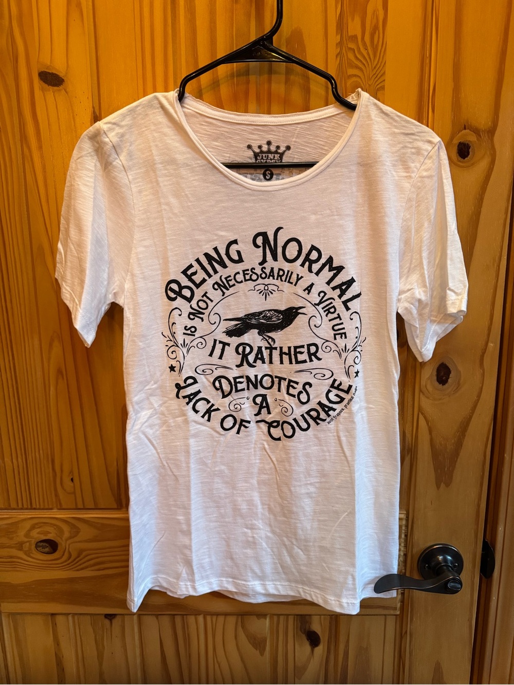 Junk Gypsy White Graphic Tee - "Being Normal" Women’s T-Shirt